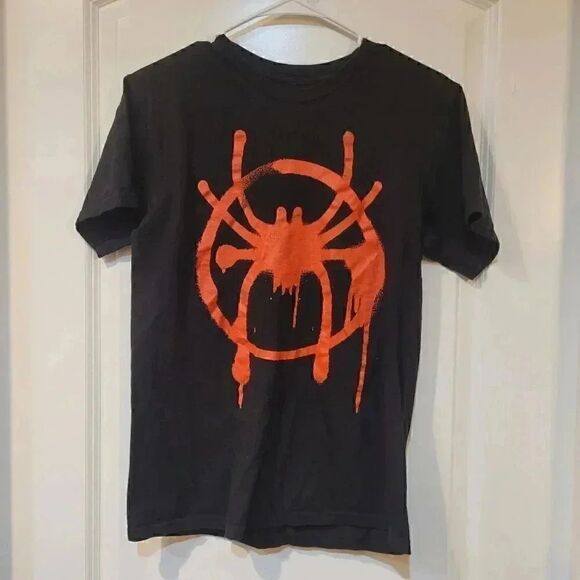 Spider Man Marvel Men's Black Cotton Red Graphic Into Multiverse - Picture 2 of 5